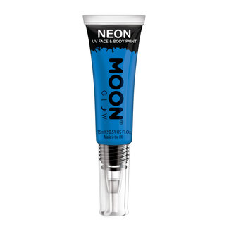 moon Neon UV Face & Body Gel with brush - Blauw - 15ml