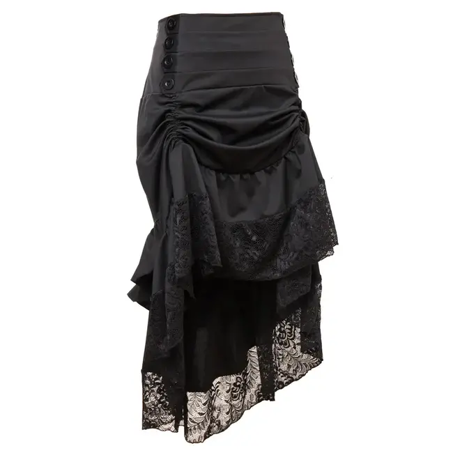 Classical Steampunk Gothic Lace Skirt Black