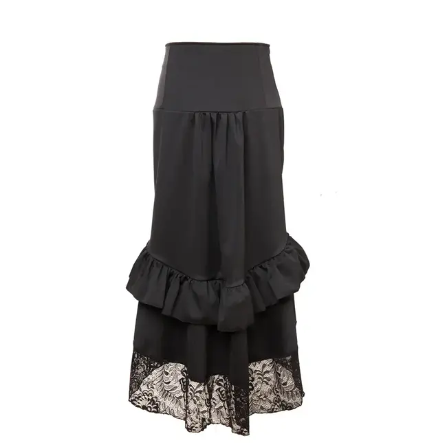 Classical Steampunk Gothic Lace Skirt Black