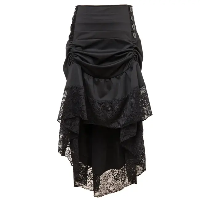Classical Steampunk Gothic Lace Skirt Black
