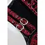 Red Double Buckle Straps Steampunk Corset