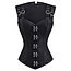 Black Double Buckle Straps Steampunk Corset