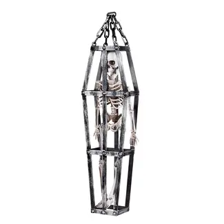 Boland Hangdecoratie Skelet in kooi - 50cm