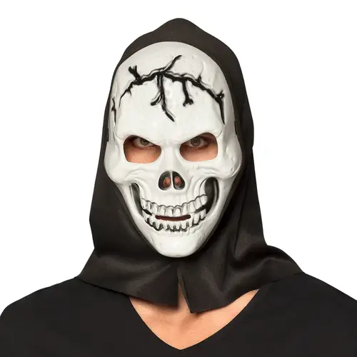 Gezichtsmasker Schedel met kap 