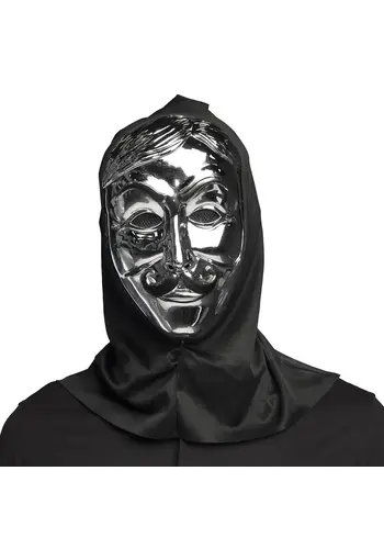 Gezichtsmasker Onbekend met kap Zilver 