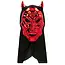 Gezichtsmasker Verblindende duivel met kap Rood