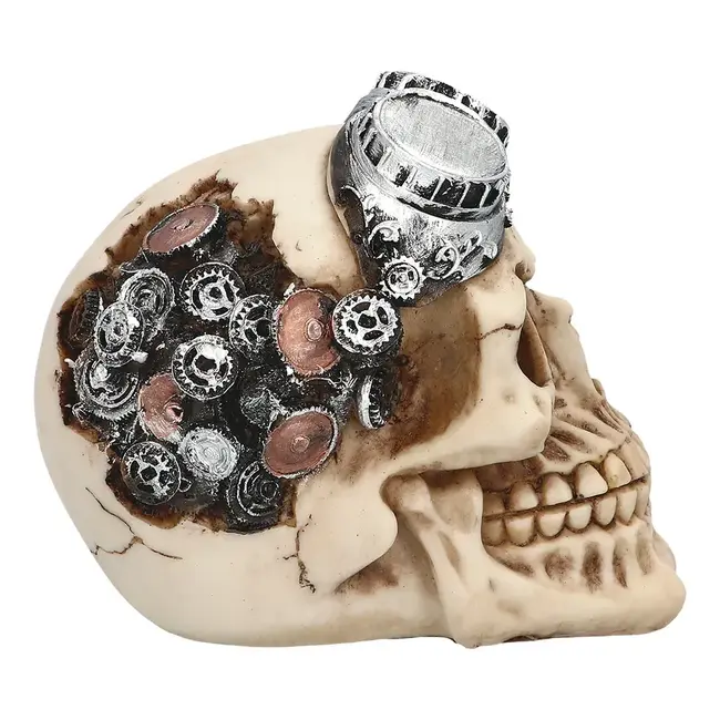 Schedel Steampunk - 9 x 14 x 11 cm