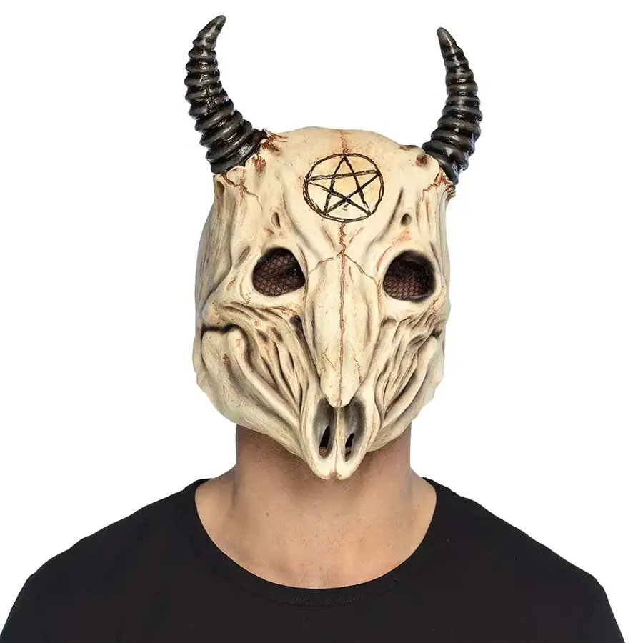 Latex hoofdmasker Ram schedel-2