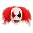 Latex hoofdmasker Ruddy clown met haar