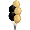 Staander Black & Gold - 5 Heliumballonnen