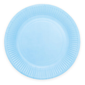 PartyDeco Bordjes Licht Blauw - 18cm - 8 st