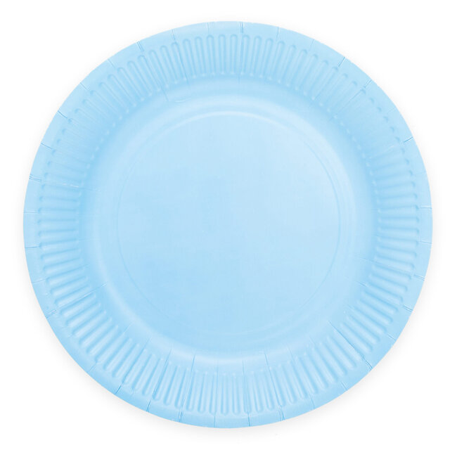 Gebaksbordjes Licht Blauw - 18 cm - 8 stuks