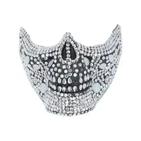 Deluxe Crystal Skull Half Face Mask