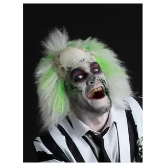 Smiffy's Beetlejuice Wig  - with Latex Bald Head