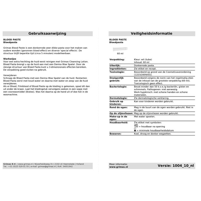 Bloedpasta - 60ml