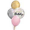 Qualatex Happy Birthday Marmer Pink & Gold Set