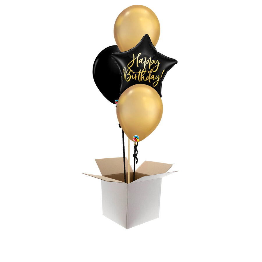 Happy Birthday Black & Gold Set-2