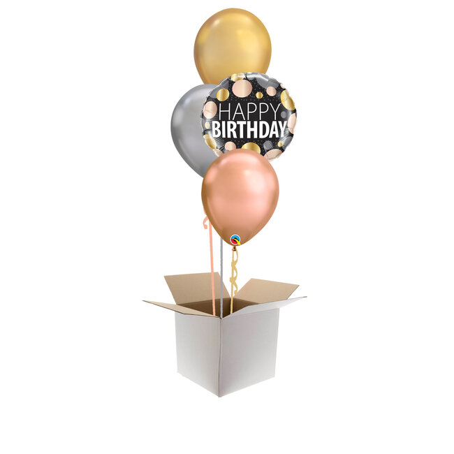 Happy Birthday Metallic Dots Set