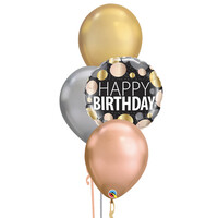 thumb-Happy Birthday Metallic Dots Set-1