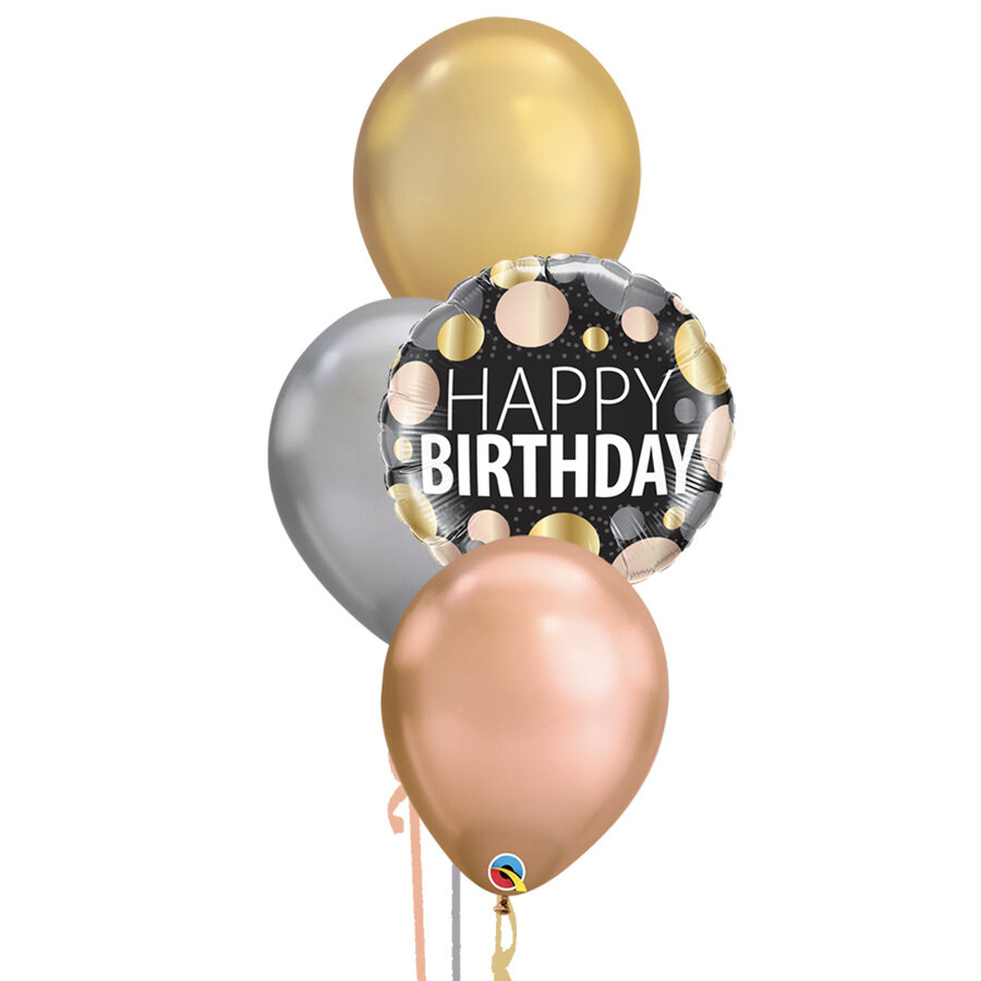 Happy Birthday Metallic Dots Set-1