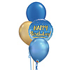 Qualatex Happy Birthday Blue & Gold Set