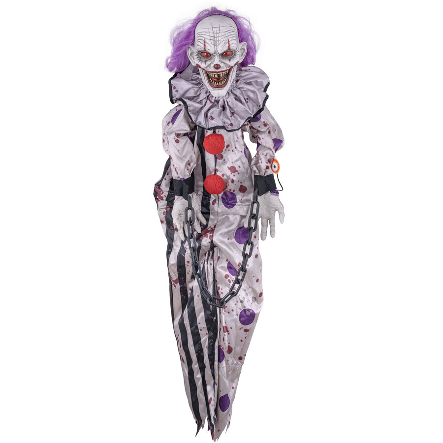 Hanging clown with light sound and movement - 110 cm-2
