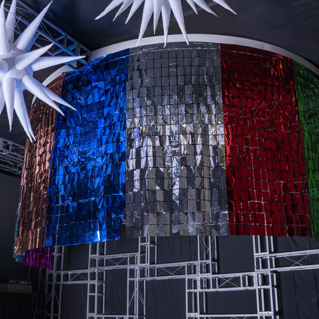 Deurgordijn Square Goud - 100x200cm