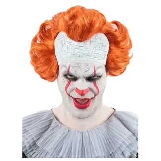 Smiffy's Pruik IT Chapter Two Pennywise, met latex kaal hoofd