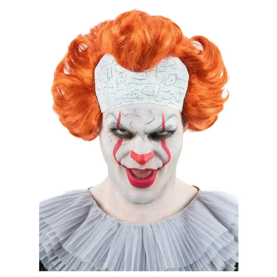 Pruik IT Chapter Two Pennywise, met latex kaal hoofd-1