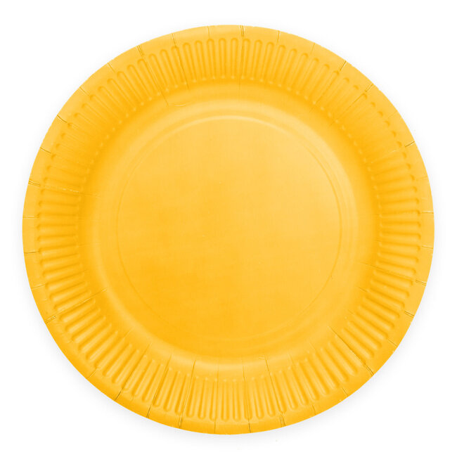 Gebaksbordjes Geel - 18 cm - 8 stuks