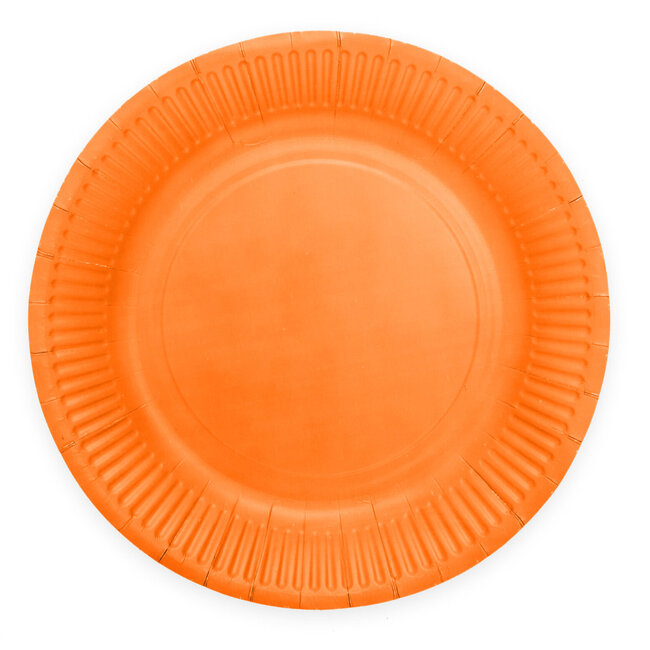 Gebaksbordjes Oranje - 18 cm - 8 stuks