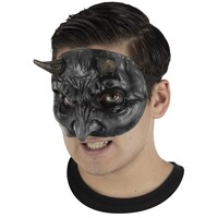 Latex Half Masker - Devil Black