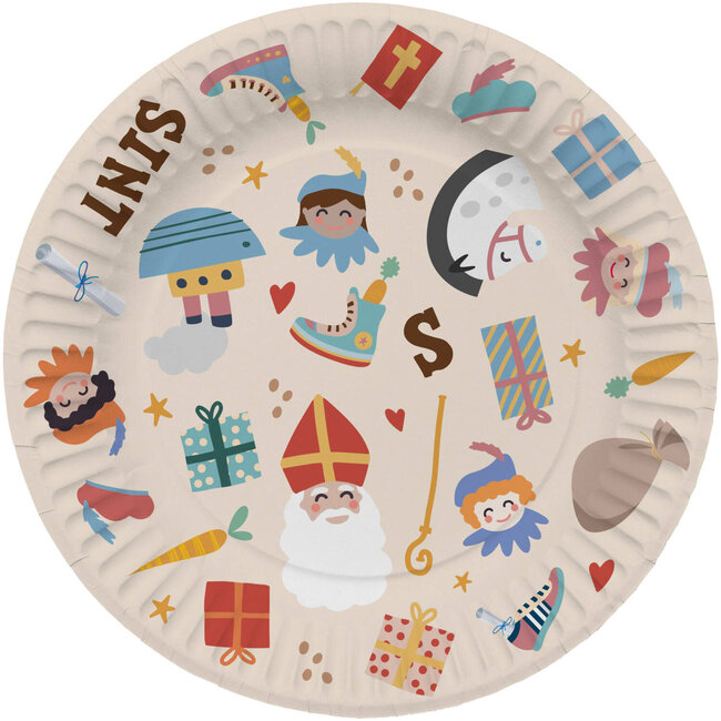 Sinterklaas Bordjes - 18cm - 8 st