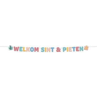 Folat Letterslinger 'Welkom Sint & Pieten' - Sint en Pieten - 1,5 meter