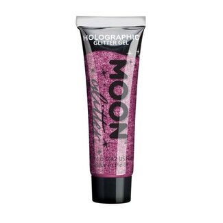 moon Holografisch fine Glitter gel Pink - 12ml