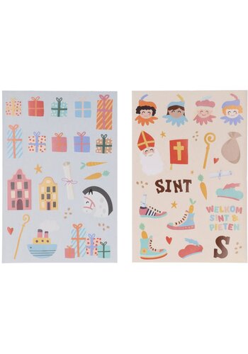 Stickers 'Sint & Pieten' - 49 st 