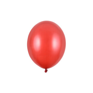 Strong Balloons 10 Ballonnen Metallic Poppy Red - 27 cm