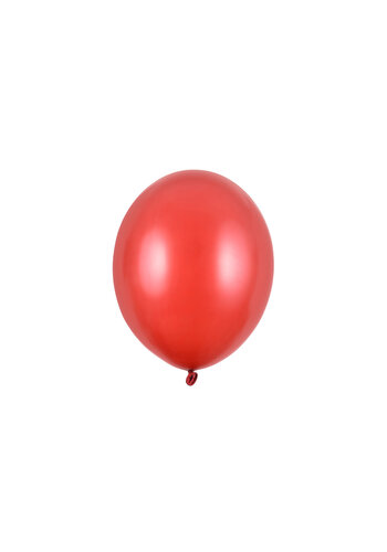 10 Ballonnen Metallic Poppy Red - 27 cm 