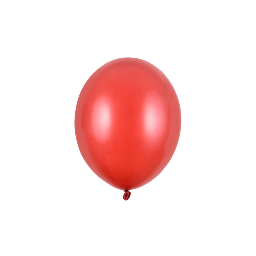 10 Ballonnen Metallic Poppy Red - 27 cm-1