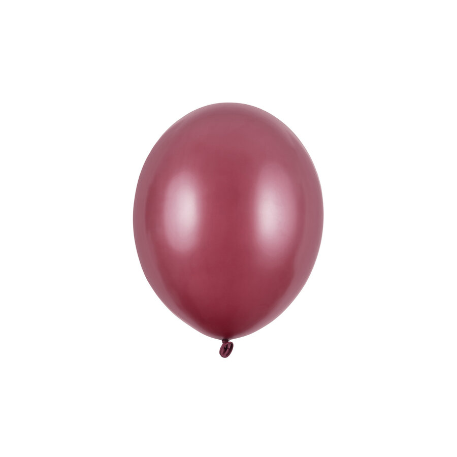 10 Ballonnen Metallic Maroon - 27 cm-1