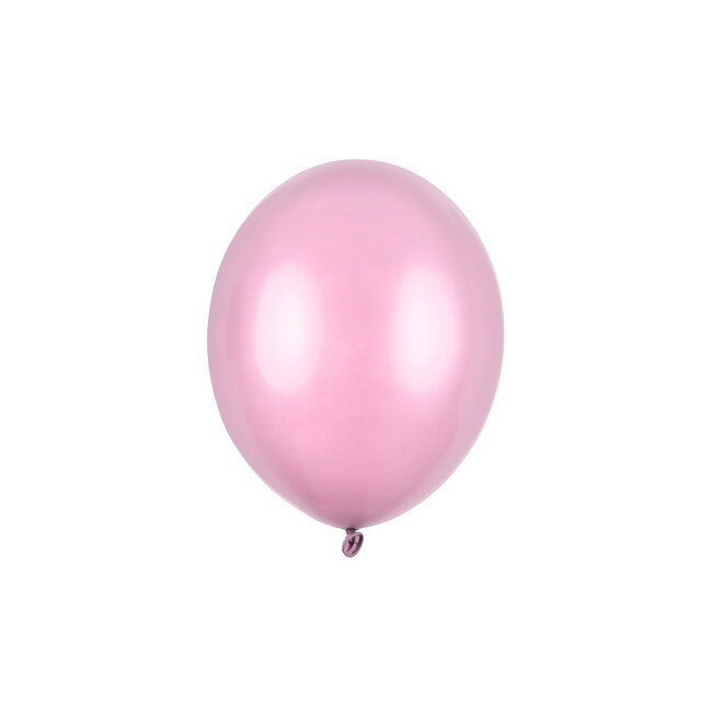 10 Ballonnen Metallic Licht Roze - 27 cm