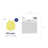 thumb-10 Ballonnen Metallic Geel - 27 cm-2