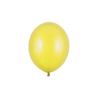 thumb-10 Ballonnen Metallic Geel - 27 cm-1