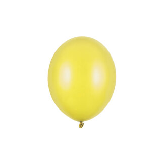 Strong Balloons 10 Ballonnen Metallic Geel - 27 cm