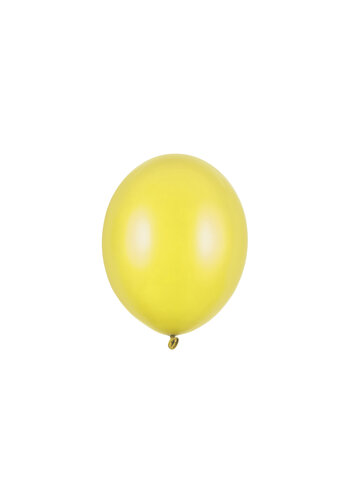 10 Ballonnen Metallic Geel - 27 cm 