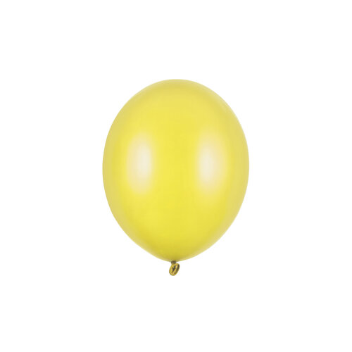 10 Ballonnen Metallic Geel - 27 cm 