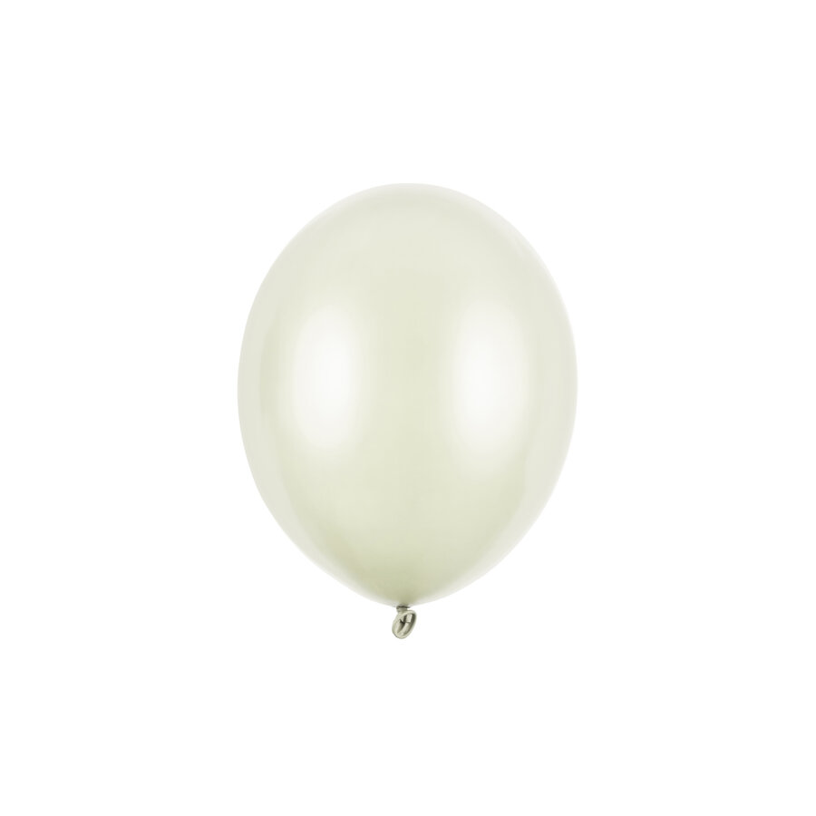 10 Ballonnen Metallic Light Cream - 27 cm-1