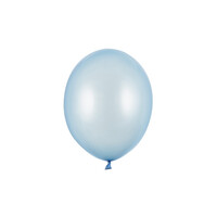 thumb-10 Ballonnen Metallic Baby Blue - 27 cm-1