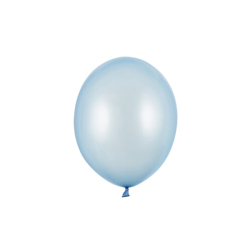 10 Ballonnen Metallic Baby Blue - 27 cm 