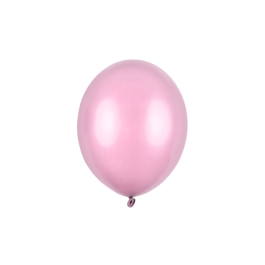 50 Ballonnen Metallic Licht Roze - 27 cm-2